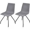 vidaXL Dining Chairs 2 pcs Light Grey Fabric