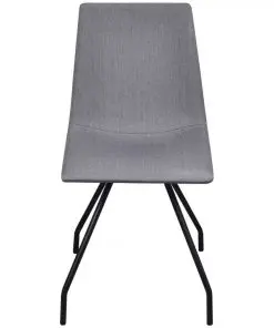 vidaXL Dining Chairs 2 pcs Light Grey Fabric