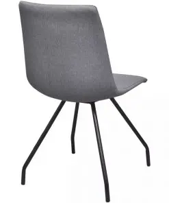 vidaXL Dining Chairs 2 pcs Light Grey Fabric