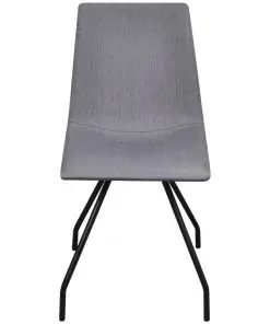 vidaXL Dining Chairs 4 pcs Light Grey Fabric
