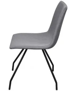 vidaXL Dining Chairs 4 pcs Light Grey Fabric
