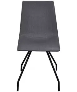 vidaXL Dining Chairs 2 pcs Dark Grey Fabric
