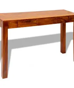 vidaXL Console Table with 3 Drawers 80 cm Solid Sheesham Wood