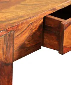 vidaXL Console Table with 3 Drawers 80 cm Solid Sheesham Wood