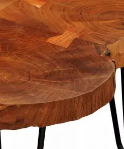 vidaXL Coffee Table 35 cm 4 Trunks Solid Sheesham Wood