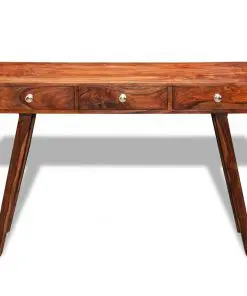 vidaXL Console Table with 3 Drawers 76 cm Solid Sheesham Wood