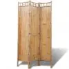 vidaXL 3-Panel Bamboo Room Divider