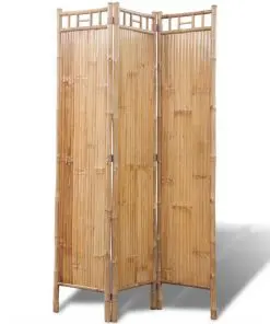 vidaXL 3-Panel Bamboo Room Divider