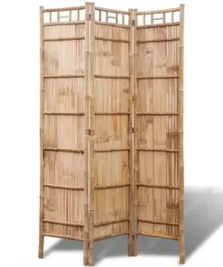 vidaXL 3-Panel Bamboo Room Divider