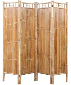 4-Panel Bamboo Room Divider