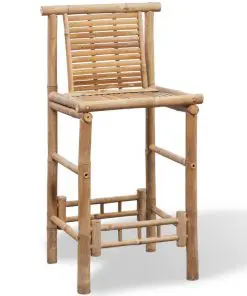 vidaXL Bar Stools 2 pcs Bamboo