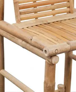 vidaXL Bar Stools 2 pcs Bamboo