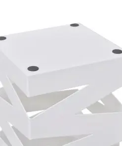 White Square Umbrella Stand Storage Holder Walking Stick Steel 48.5 cm