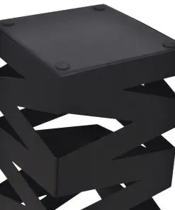 Black Square Umbrella Stand Storage Holder Walking Stick Steel 48.5 cm