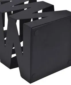 Black Square Umbrella Stand Storage Holder Walking Stick Steel 48.5 cm