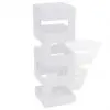 White Square Umbrella Stand Storage Holder Walking Stick Steel 48.5 cm White Square Umbrella Stand Storage Holder Walking Stick Steel 48.5 cm