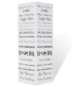 White Square Umbrella Stand Storage Holder Walking Stick Steel 48.5 cm