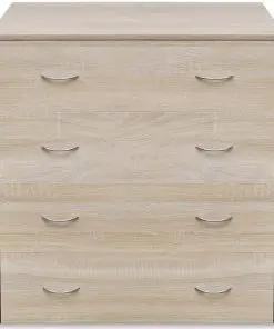 vidaXL Sideboard with 4 Drawers 60×30.5×71 cm Oak Colour