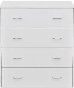 vidaXL Sideboard with 4 Drawers 60×30.5×71 cm White