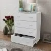vidaXL Sideboard with 4 Drawers 60×30.5×71 cm White vidaXL Sideboard with 4 Drawers 60×30.5×71 cm White