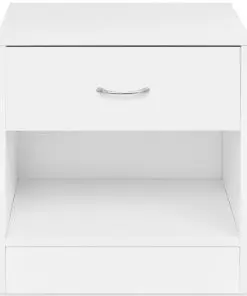 vidaXL Nightstand 2 pcs with Drawer White