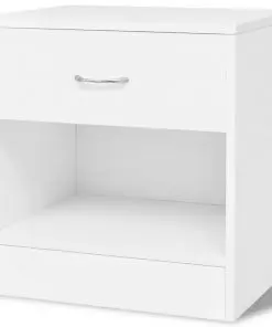 vidaXL Nightstand 2 pcs with Drawer White
