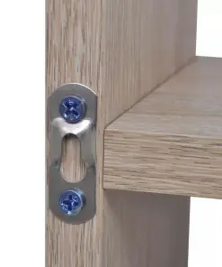 Floating Wall Display Shelf 8 Compartments Oak Colour