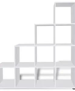 vidaXL Staircase Bookcase/Display Shelf 142 cm White