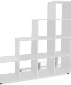 vidaXL Staircase Bookcase/Display Shelf 142 cm White