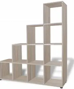 vidaXL Staircase Bookcase/Display Shelf 142 cm Oak
