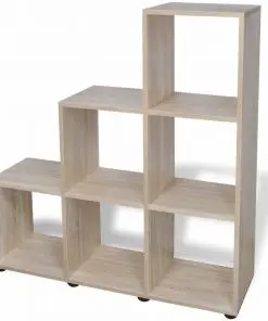 vidaXL Staircase Bookcase/Display Shelf 107 cm Oak