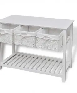 vidaXL Storage Sideboard White