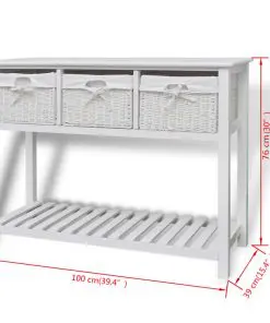 vidaXL Storage Sideboard White