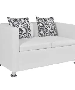 vidaXL Sofa Set Artificial Leather 3-Seater and 2-Seater White