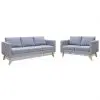 vidaXL Sofa Set 2-Seater and 3-Seater Fabric Light Grey vidaXL Sofa Set 2-Seater and 3-Seater Fabric Light Grey