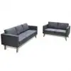 vidaXL Sofa Set 2-Seater and 3-Seater Fabric Dark Grey