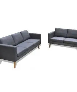 vidaXL Sofa Set 2-Seater and 3-Seater Fabric Dark Grey