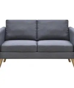 vidaXL Sofa Set 2-Seater and 3-Seater Fabric Dark Grey
