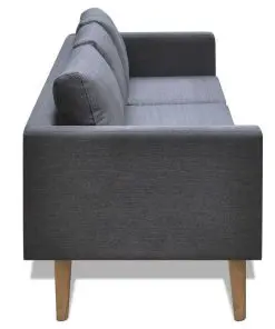 vidaXL Sofa Set 2-Seater and 3-Seater Fabric Dark Grey