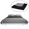vidaXL Double-sided Quilted Bedspread Black/Grey 220 x 240 cm vidaXL Double-sided Quilted Bedspread Black/Grey 220 x 240 cm