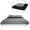 vidaXL Double-sided Quilted Bedspread Black/Grey 230 x 260 cm vidaXL Double-sided Quilted Bedspread Black/Grey 230 x 260 cm