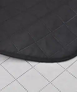 vidaXL Double-sided Quilted Bedspread Black/White 220 x 240 cm