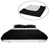 vidaXL Double-sided Quilted Bedspread Black/White 230 x 260 cm vidaXL Double-sided Quilted Bedspread Black/White 230 x 260 cm