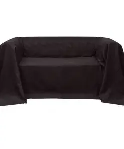 vidaXL Micro-suede Couch Slipcover Brown 270 x 350 cm