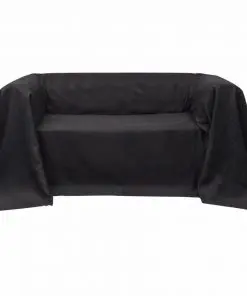 Micro-suede Couch Slipcover Anthracite 210 x 280 cm