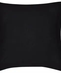 vIdaXL 4 Black Cushion Covers Cotton 80 x 80 cm