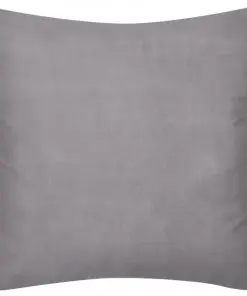 vidaXL 4 Grey Cushion Covers Cotton 80 x 80 cm