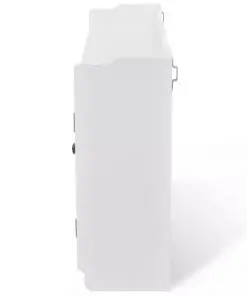 vidaXL Wall Cabinet Display Shelf Book/DVD/Glass Storage White MDF