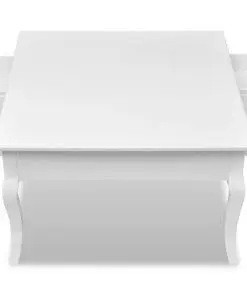 vidaXL Coffee Table with 4 Drawers White