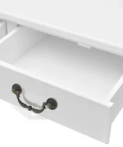 vidaXL Coffee Table with 4 Drawers White